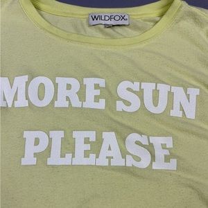 Wildfox Couture More Sun Please Tee in Yellow